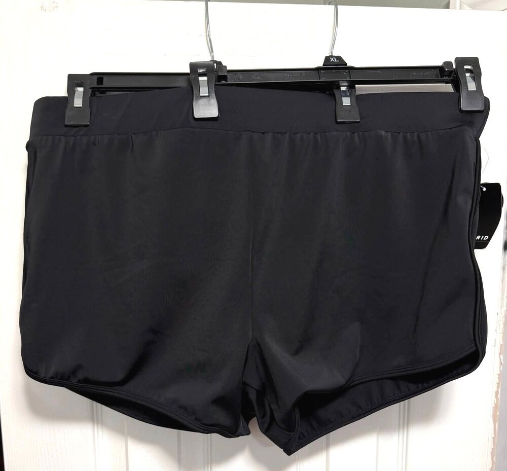 Torrid 2 (2X) New High Rise Waist Black 4" Inseam Swim Bottoms Tankini Shorts
